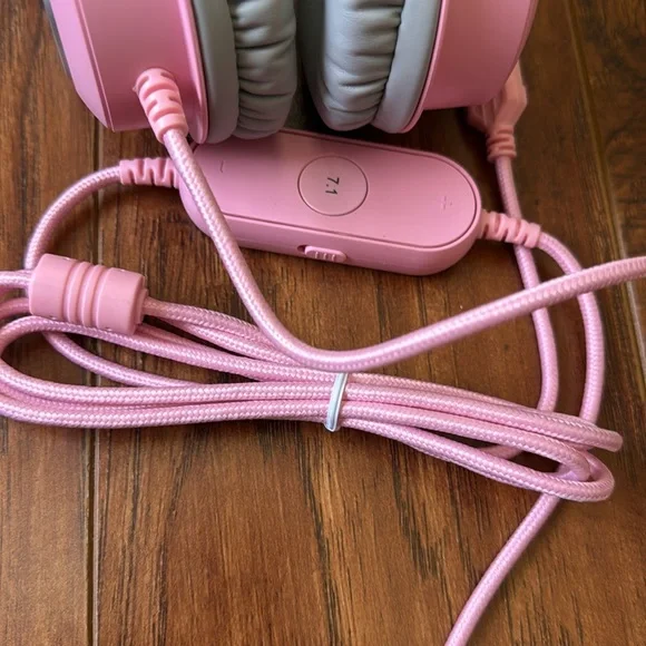 NWT Ampligame Fifine H6 Pink Wired PC Gaming Headset, Microphone Headphones - Picture 10 of 16